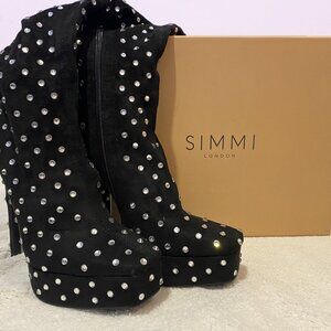 Simmi London Edward Rhinestone Thigh High Boots
